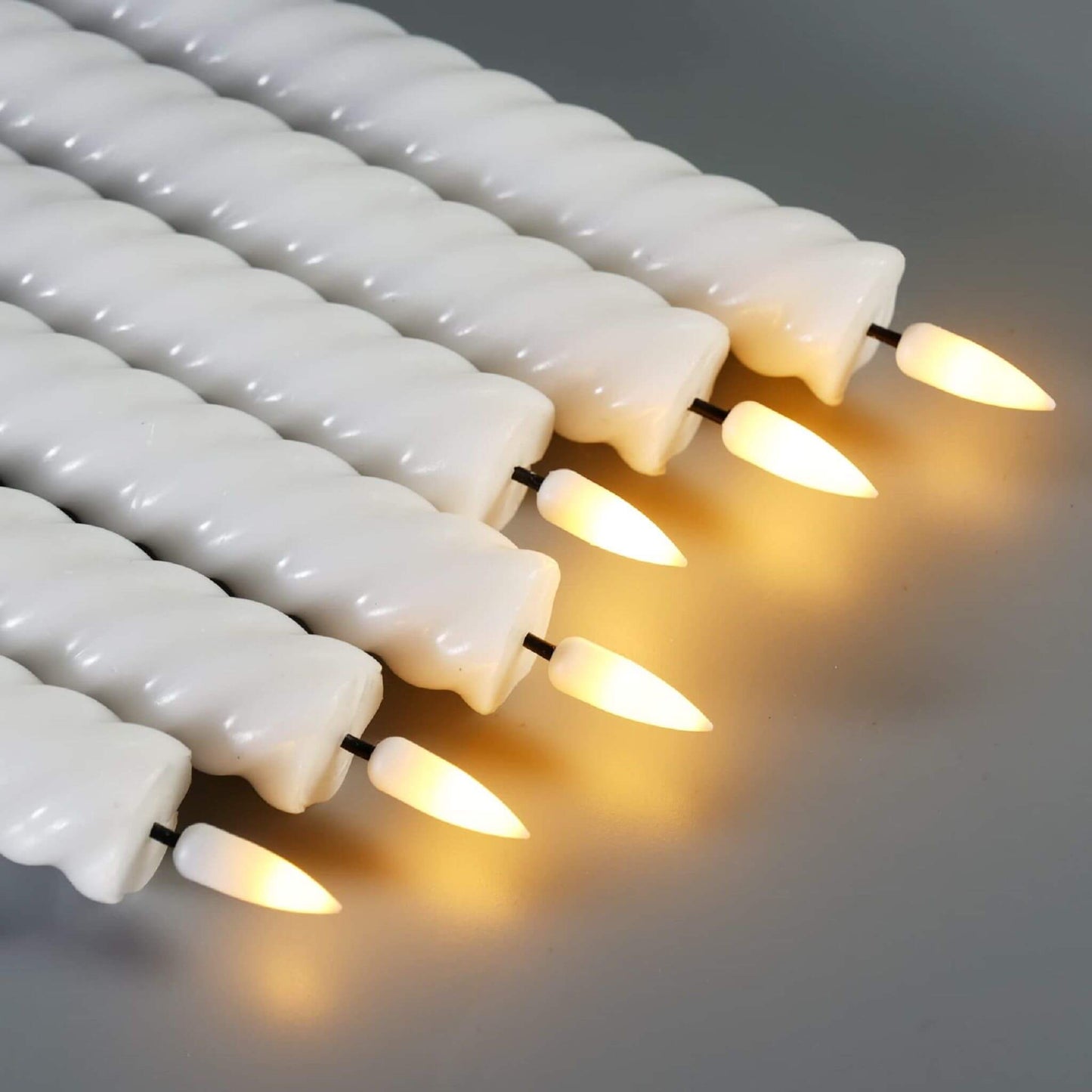 Velas cónicas sin llama en espiral blanca Eywamage con control remoto
