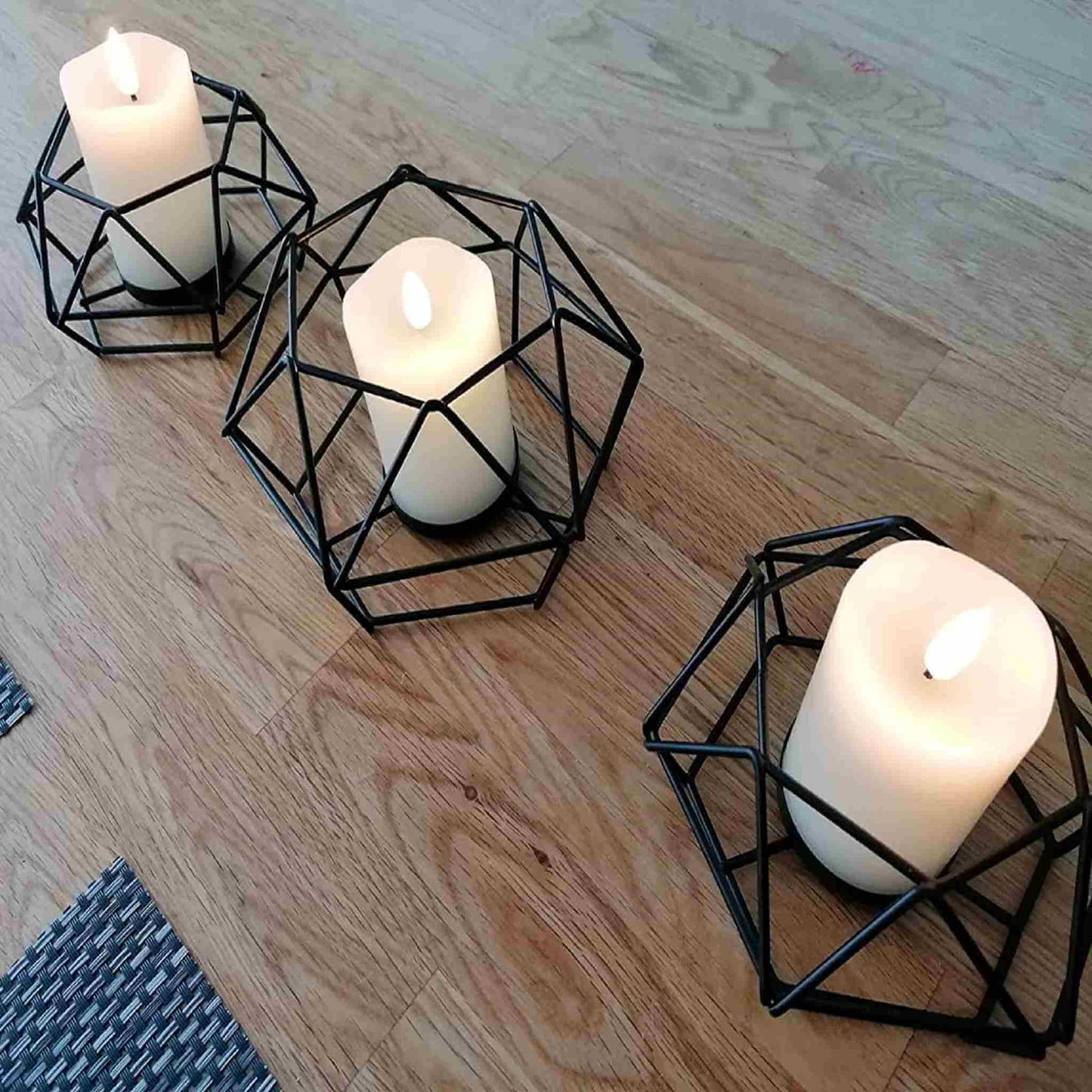 6 Pack Ivory Timer Flameless Votive Candles - 2 inch x 3 inch - Eywamage