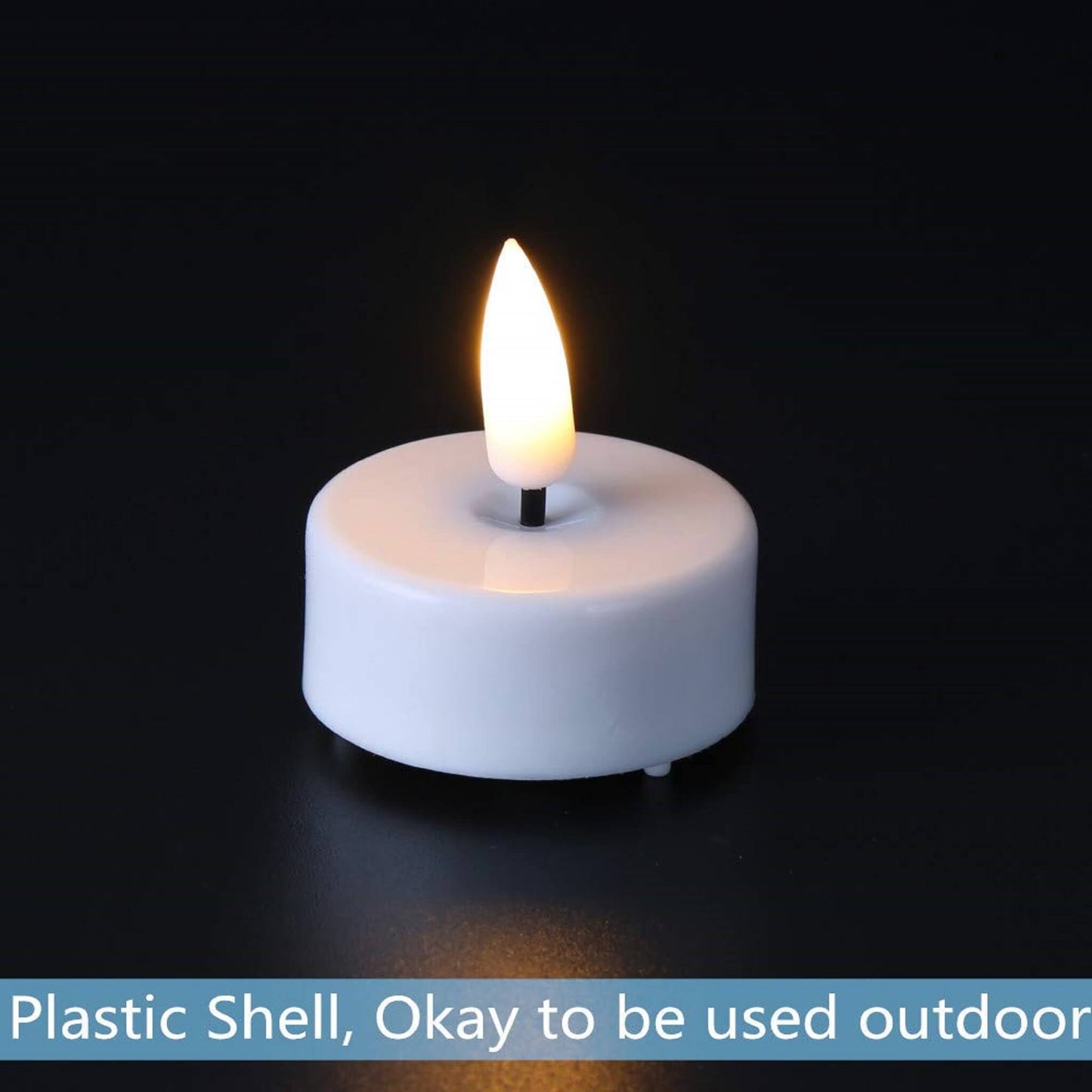 Flickering Realistic LED Tealight Candles Bulk 24 Pack | Eywamage