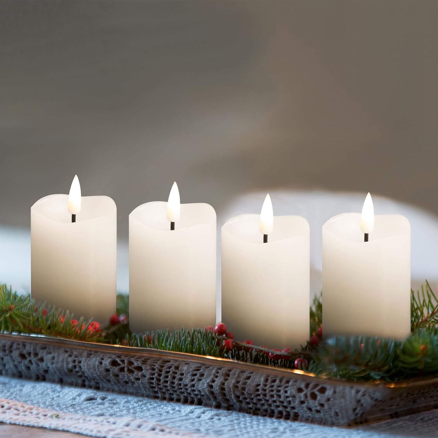 White Real Wax Flameless Votive Candles - Set of 6 - Eywamage