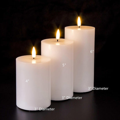 Eywamage White Flat Top Flameless Candles with Remote - eywamage