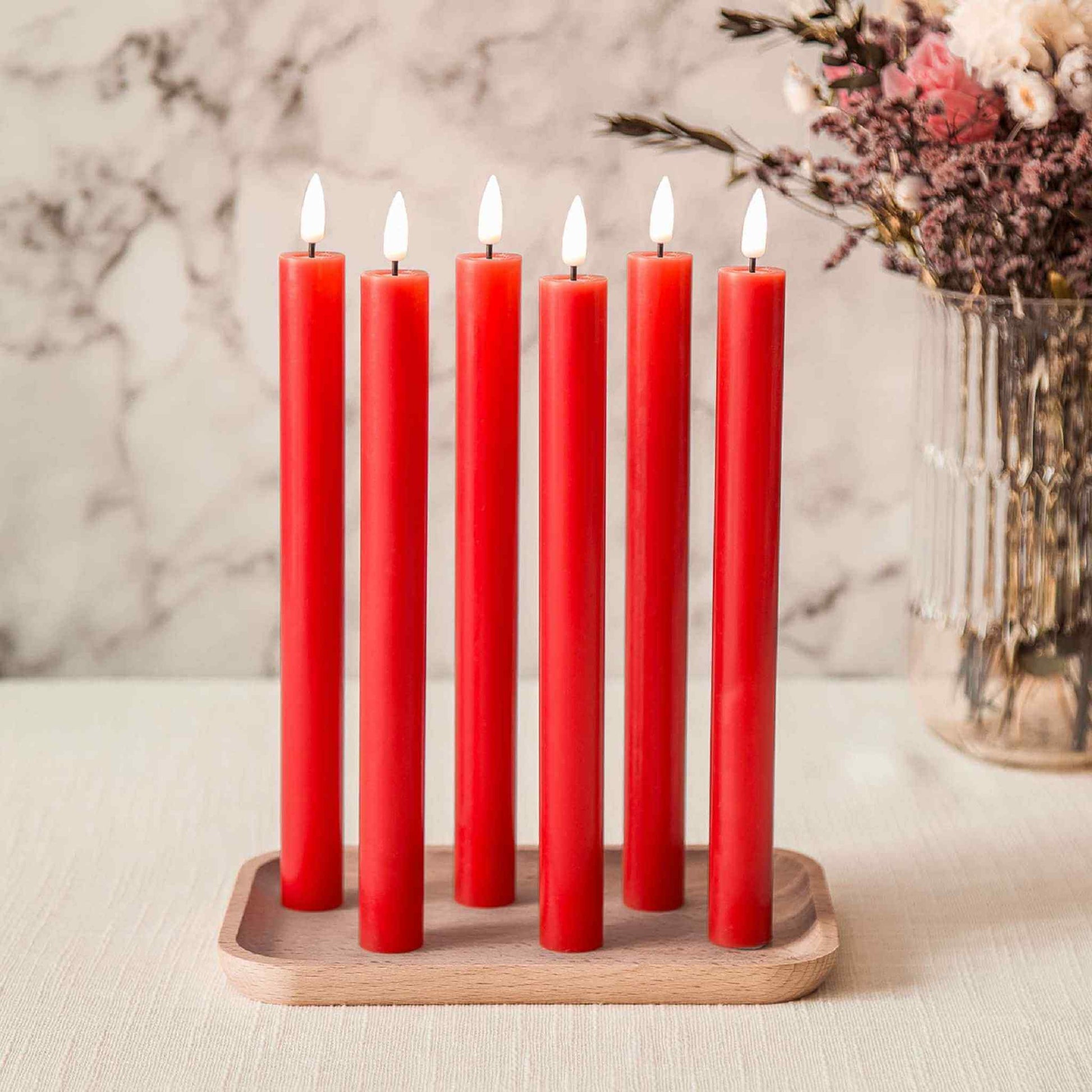 Teal Blue Spiral Flameless Taper Candles with Remote- 6 Pack- Eywamage –  Eywamage Flameless Candles